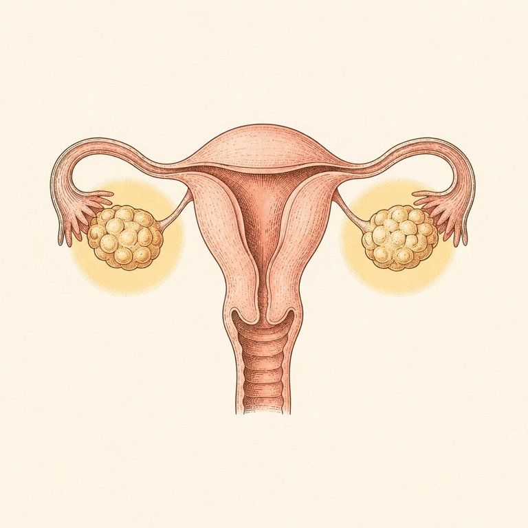 ภาพวาดกายวิภาคมดลูกและรังไข่
