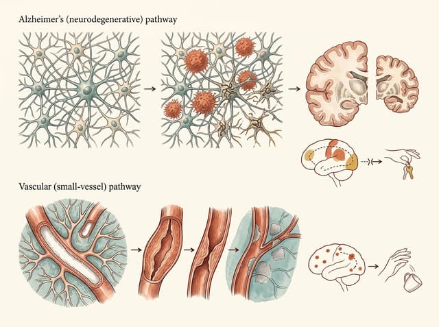 ภาพสมองส่วนความจำ เซลล์ประสาท และหลอดเลือดเล็กในภาวะสมองเสื่อม